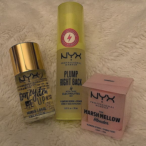 NYX Professional Makeup Bundle:HoneyDew Me up,Plump Right Back,Marsh Mellow NWT - Picture 13 of 13